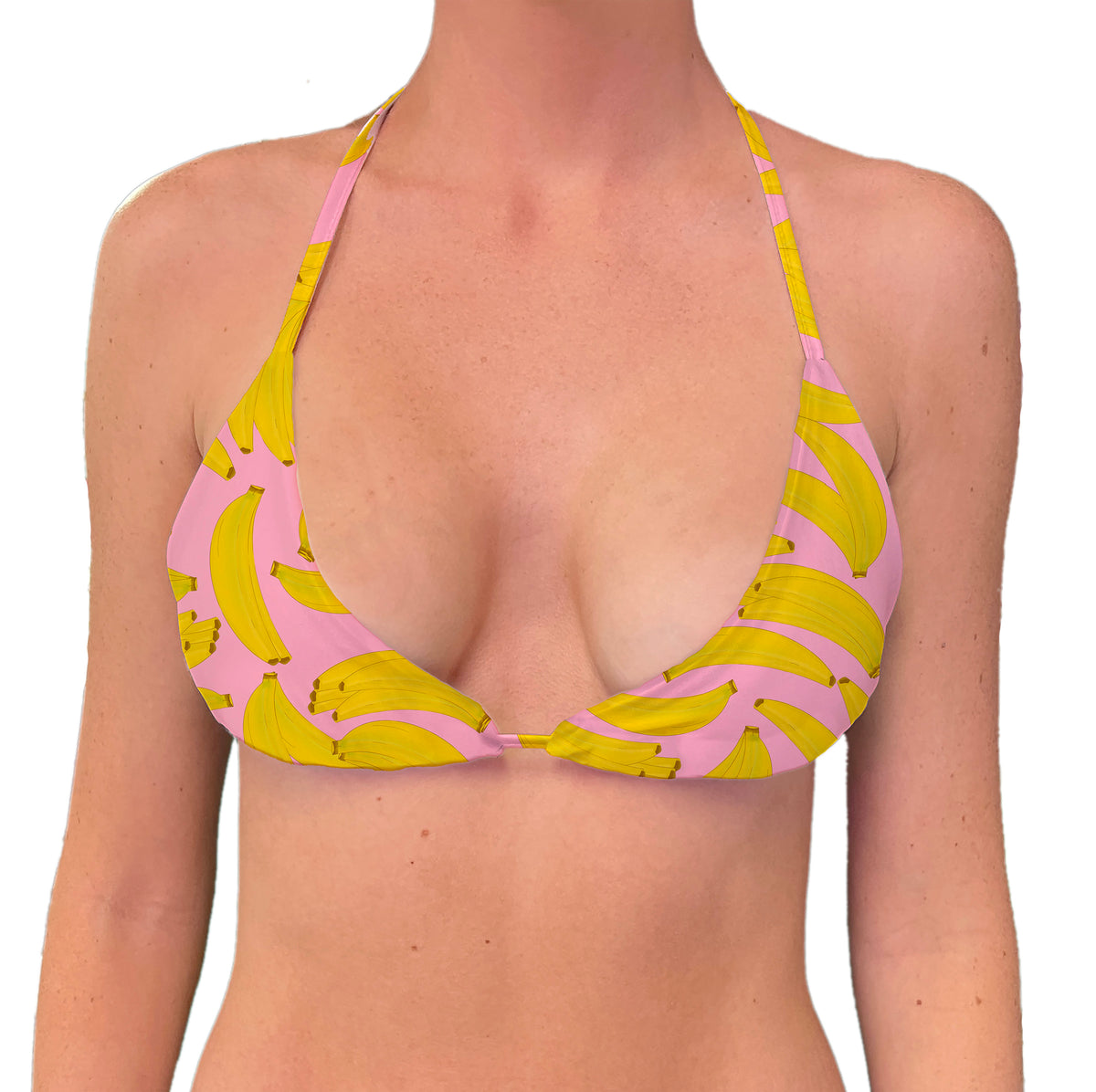 Banana Haven Bikini Top, Blue Multi – North & Main Clothing Company