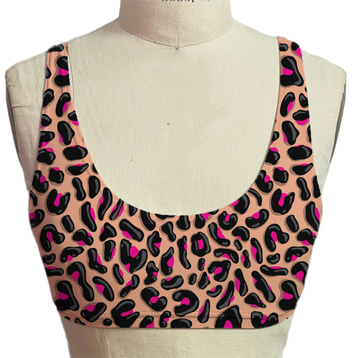 Pink Leopard Micro Scoop Bra