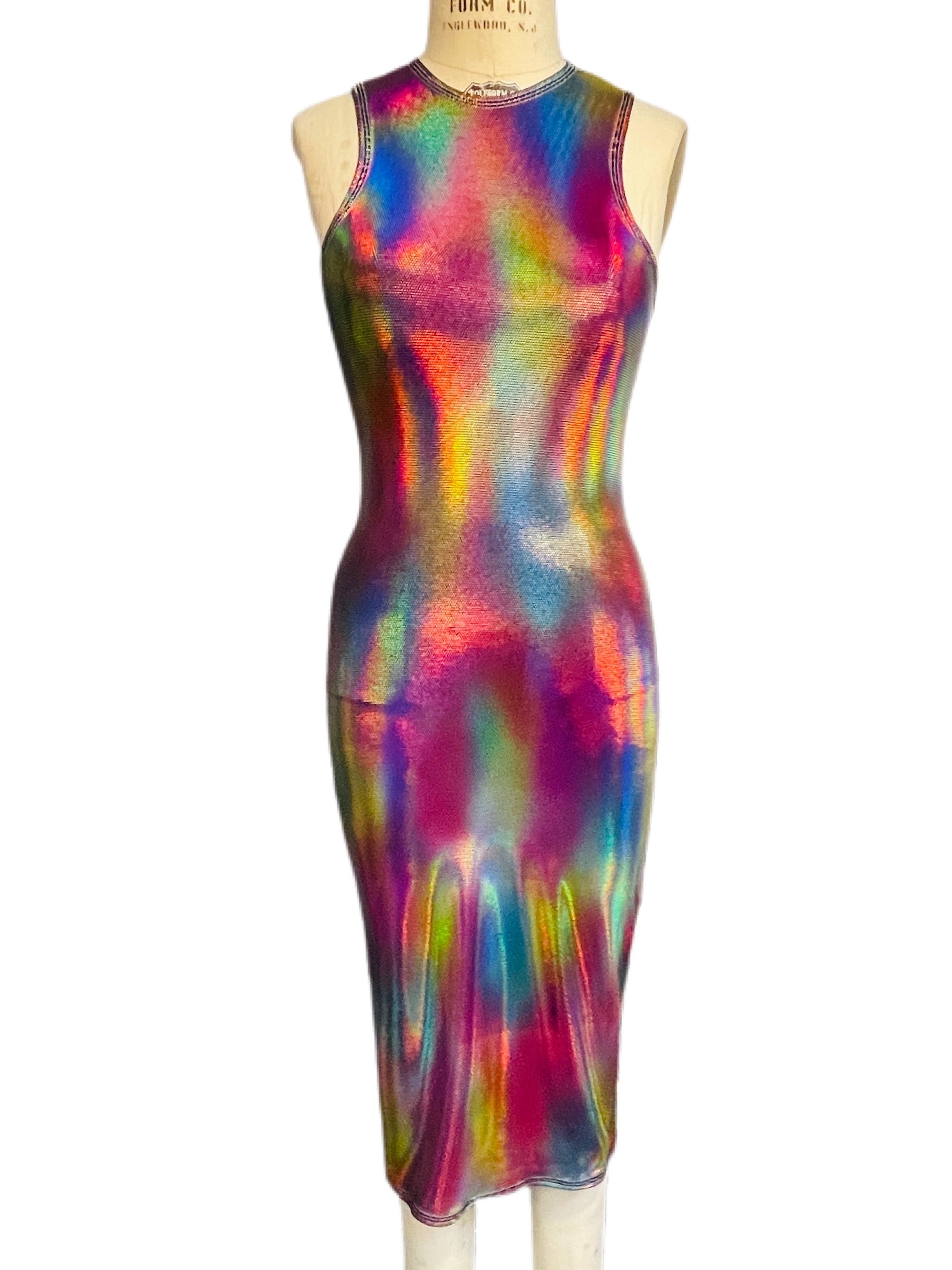 Rave Sleeveless Spandex Bodycon Dress 2X Rave Sleeveless Spandex Bodycon Dress 2X
