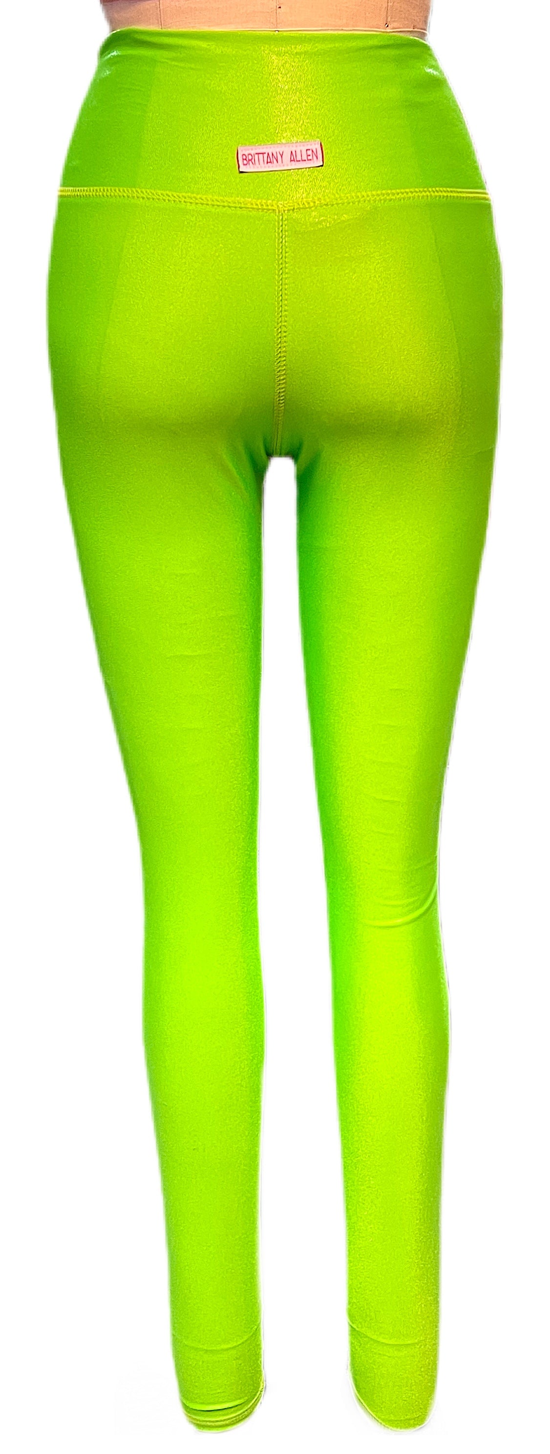 Neon Green Solid Color Leggings