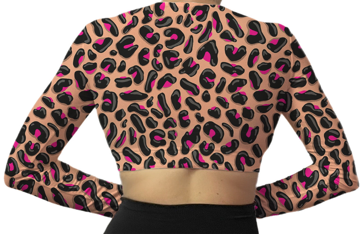 Pink Leopard Long Sleeve Bra Top – Brittany Allen