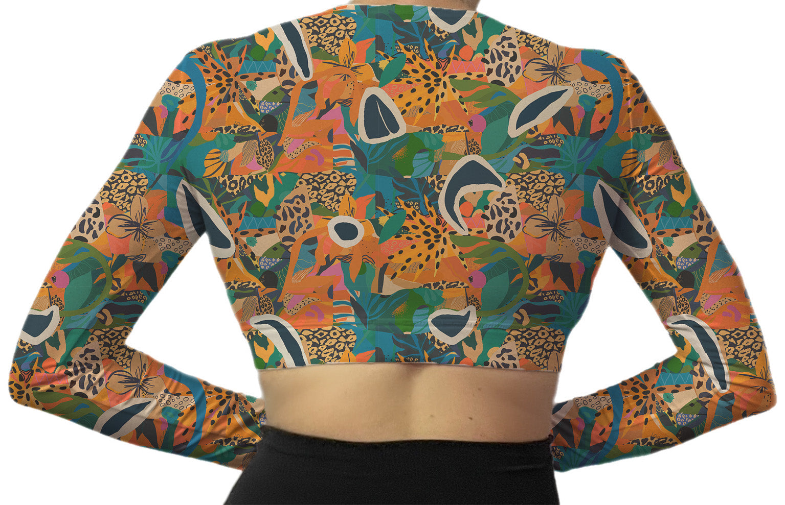 Long Sleeve Cropped Top With Sports Bra – Hippies & Cowboys Boutique